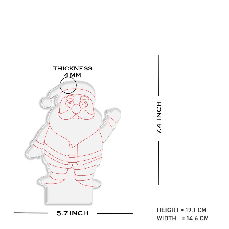 Santa Claus Led Night lamp with Warm White Color Gift for Christmas